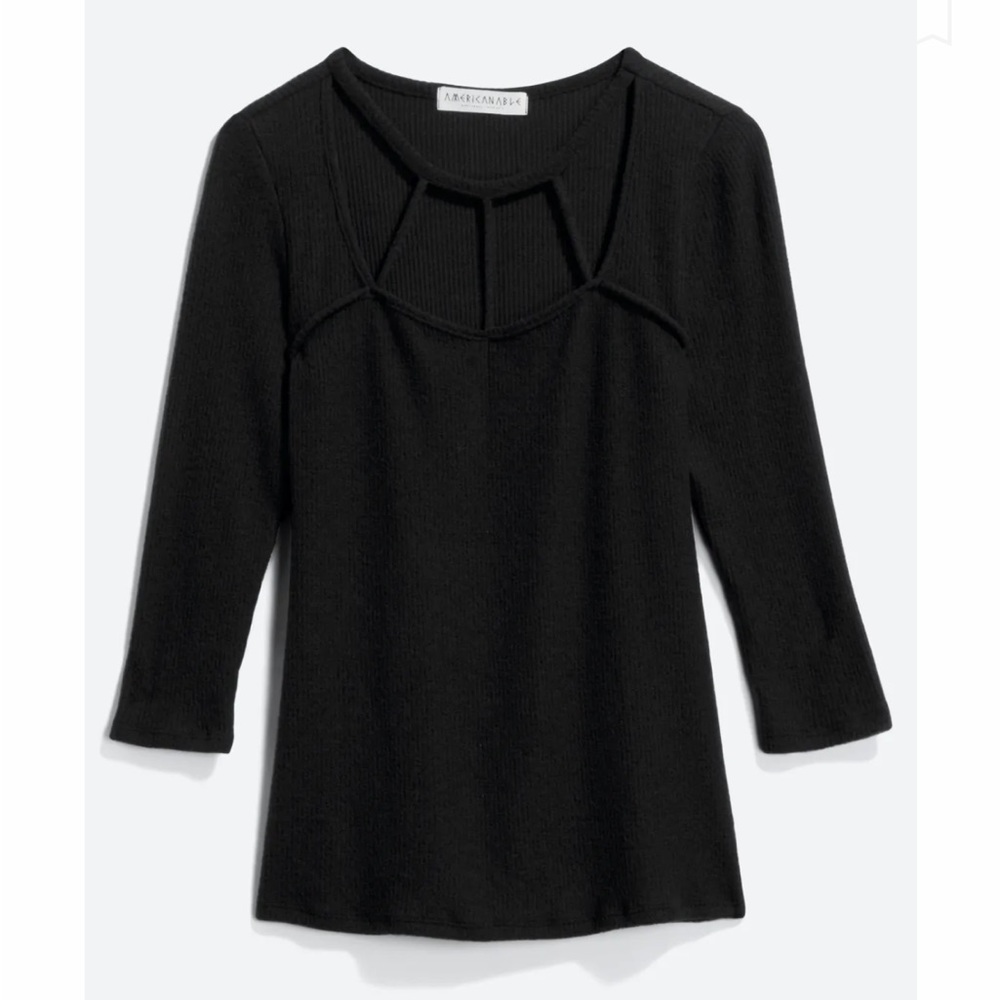 AMERICAN ABLE Junipero Cut Out Knit Top - Large
